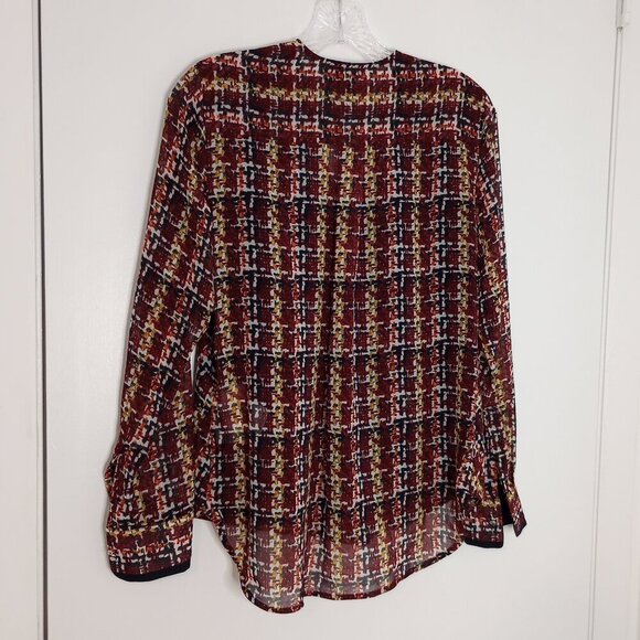 DKNY Drapey Wrap-Front Print Blouse - Picture 6 of 8